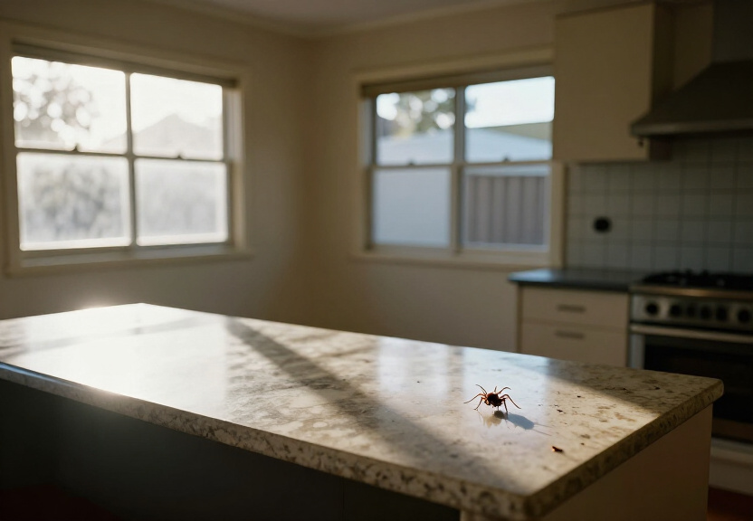 Spider webs and nests in a Greendale home before treatment
